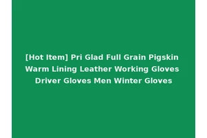 [Hot Item] Pri Glad Full Grain Pigskin Warm Lining Leather Working Gloves Driver Gloves Men Winter Gloves