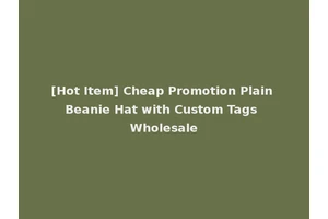 [Hot Item] Cheap Promotion Plain Beanie Hat with Custom Tags Wholesale