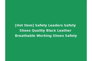 [Hot Item] Safety Leaders Safety Shoes Quality Black Leather Breathable Working Shoes Safety