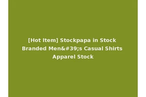 [Hot Item] Stockpapa in Stock Branded Men's Casual Shirts Apparel Stock