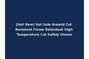 [Hot Item] Hot Sale Aramid Cut Resistant Flame Retardant High Temperature Cut Safety Gloves