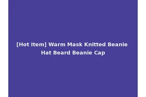 [Hot Item] Warm Mask Knitted Beanie Hat Beard Beanie Cap
