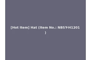 [Hot Item] Hat (Item No.: NBSY-H1201)