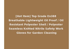 [Hot Item] Top Grade En388 Breathable Lightweight Oil Proof / Oil Resistant Polyester Shell / Polyester Seamless Knitted Nitrile Safety Work Gloves for Garden Cleaning