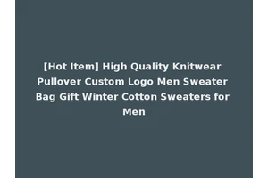 [Hot Item] High Quality Knitwear Pullover Custom Logo Men Sweater Bag Gift Winter Cotton Sweaters for Men