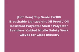 [Hot Item] Top Grade En388 Breathable Lightweight Oil Proof / Oil Resistant Polyester Shell / Polyester Seamless Knitted Nitrile Safety Work Gloves for Glass Industry