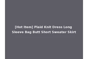 [Hot Item] Plaid Knit Dress Long Sleeve Bag Butt Short Sweater Skirt