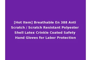 [Hot Item] Breathable En 388 Anti Scratch / Scratch Resistant Polyester Shell Latex Crinkle Coated Safety Hand Gloves for Labor Protection