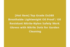 [Hot Item] Top Grade En388 Breathable Lightweight Oil Proof / Oil Resistant Nitrile-Nylon Safety Work Gloves with Nitrile Dots for Garden Cleaning