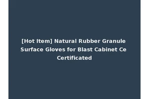 [Hot Item] Natural Rubber Granule Surface Gloves for Blast Cabinet Ce Certificated