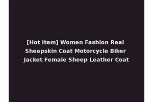 [Hot Item] Women Fashion Real Sheepskin Coat Motorcycle Biker Jacket Female Sheep Leather Coat