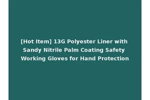 [Hot Item] 13G Polyester Liner with Sandy Nitrile Palm Coating Safety Working Gloves for Hand Protection