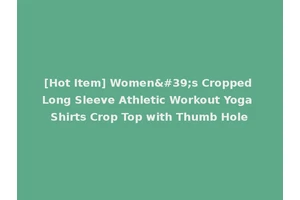 [Hot Item] Women's Cropped Long Sleeve Athletic Workout Yoga Shirts Crop Top with Thumb Hole