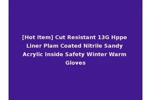 [Hot Item] Cut Resistant 13G Hppe Liner Plam Coated Nitrile Sandy Acrylic Inside Safety Winter Warm Gloves