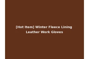 [Hot Item] Winter Fleece Lining Leather Work Gloves