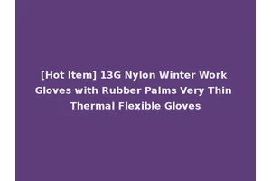 [Hot Item] 13G Nylon Winter Work Gloves with Rubber Palms Very Thin Thermal Flexible Gloves
