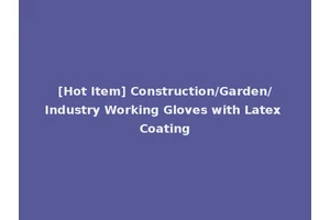 [Hot Item] Construction/Garden/Industry Working Gloves with Latex Coating