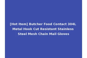 [Hot Item] Butcher Food Contact 304L Metal Hook Cut Resistant Stainless Steel Mesh Chain Mail Gloves