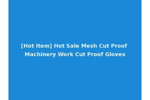 [Hot Item] Hot Sale Mesh Cut Proof Machinery Work Cut Proof Gloves