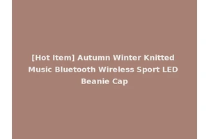 [Hot Item] Autumn Winter Knitted Music Bluetooth Wireless Sport LED Beanie Cap