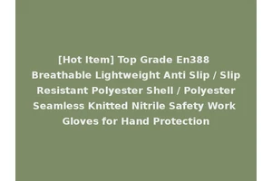 [Hot Item] Top Grade En388 Breathable Lightweight Anti Slip / Slip Resistant Polyester Shell / Polyester Seamless Knitted Nitrile Safety Work Gloves for Hand Protection
