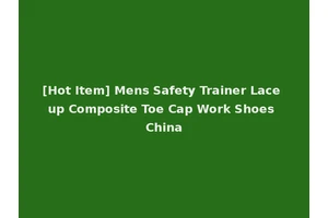 [Hot Item] Mens Safety Trainer Lace up Composite Toe Cap Work Shoes China