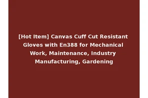 [Hot Item] Canvas Cuff Cut Resistant Gloves with En388 for Mechanical Work, Maintenance, Industry Manufacturing, Gardening