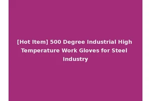 [Hot Item] 500 Degree Industrial High Temperature Work Gloves for Steel Industry