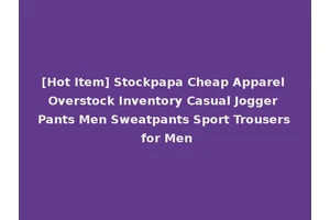 [Hot Item] Stockpapa Cheap Apparel Overstock Inventory Casual Jogger Pants Men Sweatpants Sport Trousers for Men