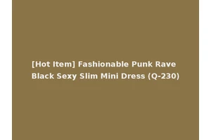 [Hot Item] Fashionable Punk Rave Black Sexy Slim Mini Dress (Q-230)