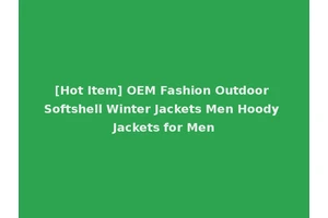[Hot Item] OEM Fashion Outdoor Softshell Winter Jackets Men Hoody Jackets for Men