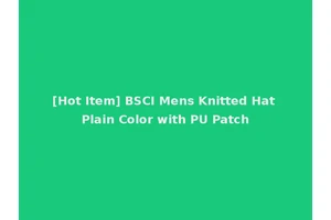 [Hot Item] BSCI Mens Knitted Hat Plain Color with PU Patch