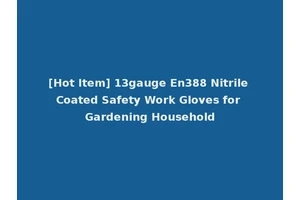 [Hot Item] 13gauge En388 Nitrile Coated Safety Work Gloves for Gardening Household