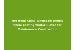 [Hot Item] China Wholesale Double Nitrile Coating Winter Gloves for Maintenance Construction