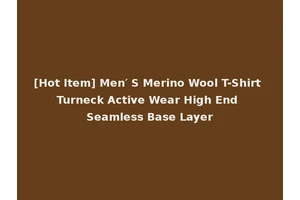 [Hot Item] Men′ S Merino Wool T-Shirt Turneck Active Wear High End Seamless Base Layer