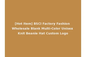 [Hot Item] BSCI Factory Fashion Wholesale Blank Multi-Color Unisex Knit Beanie Hat Custom Logo