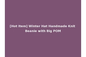 [Hot Item] Winter Hat Handmade Knit Beanie with Big POM