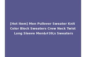 [Hot Item] Men Pullover Sweater Knit Color Block Sweaters Crew Neck Twist Long Sleeve Men's Sweaters