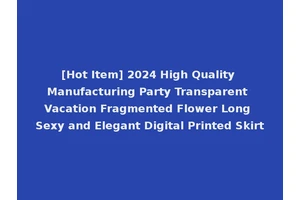 [Hot Item] 2024 High Quality Manufacturing Party Transparent Vacation Fragmented Flower Long Sexy and Elegant Digital Printed Skirt