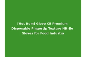 [Hot Item] Glove CE Premium Disposable Fingertip Texture Nitrile Gloves for Food Industry