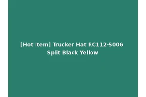 [Hot Item] Trucker Hat RC112-S006 Split Black Yellow