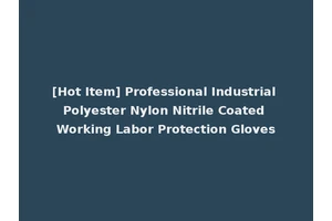 [Hot Item] Professional Industrial Polyester Nylon Nitrile Coated Working Labor Protection Gloves
