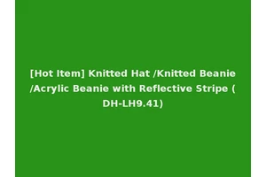[Hot Item] Knitted Hat /Knitted Beanie/Acrylic Beanie with Reflective Stripe (DH-LH9.41)