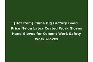 [Hot Item] China Big Factory Good Price Nylon Latex Coated Work Gloves Hand Gloves for Cement Work Safety Work Gloves