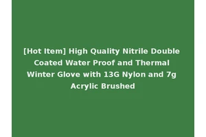 [Hot Item] High Quality Nitrile Double Coated Water Proof and Thermal Winter Glove with 13G Nylon and 7g Acrylic Brushed