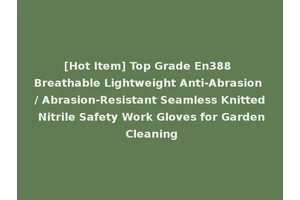 [Hot Item] Top Grade En388 Breathable Lightweight Anti-Abrasion / Abrasion-Resistant Seamless Knitted Nitrile Safety Work Gloves for Garden Cleaning