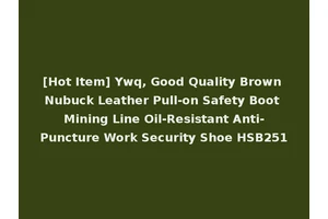 [Hot Item] Ywq, Good Quality Brown Nubuck Leather Pull-on Safety Boot Mining Line Oil-Resistant Anti-Puncture Work Security Shoe HSB251