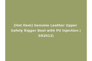 [Hot Item] Genuine Leather Upper Safety Rigger Boot with PU Injection (SN2012)