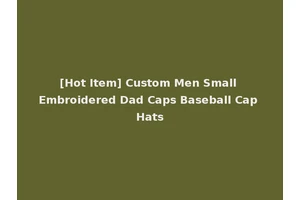 [Hot Item] Custom Men Small Embroidered Dad Caps Baseball Cap Hats