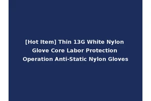 [Hot Item] Thin 13G White Nylon Glove Core Labor Protection Operation Anti-Static Nylon Gloves